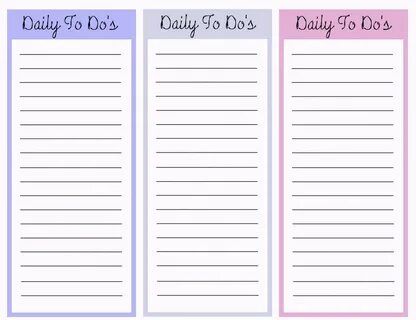 Best to Do List Template Shooters Journal