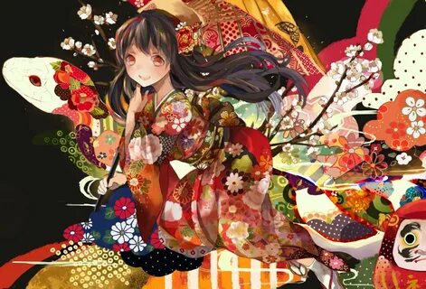 Japanese black anime kimono for teens cute & cheap