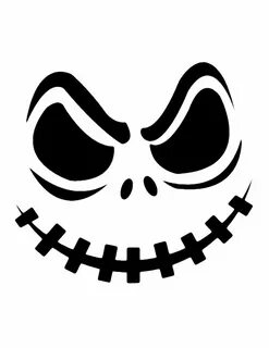 Free printable jack skellington pumpkin carving stencil temp