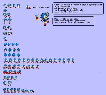 Classic Sonic In Advanced Style Sheet Version 1.3 by KickAzz