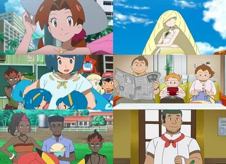 Ash, Lillie, and Lana have moms, Kiawe and Sophocles have bo