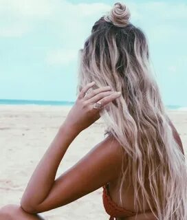 Beachy bun via the Salty Blonde summer Beach hair, Hair, Hai