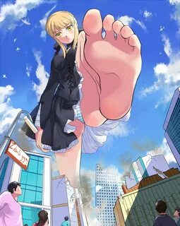 178014 - anime barefoot blonde building_crush choker city_de