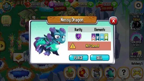 Dragon City Level 88 Gameplay Hatching Nessy Dragon and High