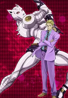 Yoshikage Kira and Killer Queen Key Art JoJo's Bizarre Adven