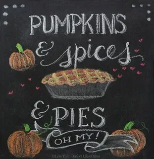 Pumpkins and Spices and Pies! Free Fall Chalkboard Printable