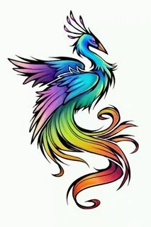 Phoenix Rainbow tattoos, Phoenix bird tattoos, Tattoos