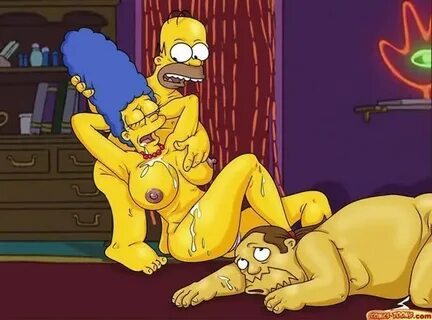 Os Simpsons - Marge fodendo com Homer e Jeff Albertson 12 He