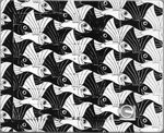 77-art-Escher symmetry 73 Flying Fish