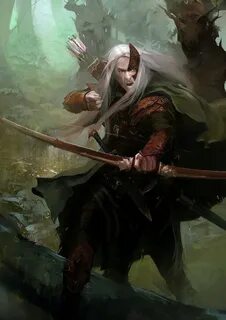 Elf Ranger White Hair Artist Unknown Warhammer fantasy battl