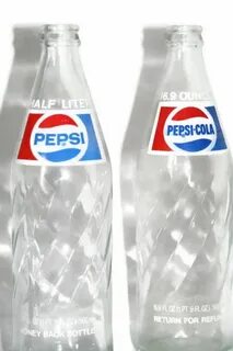 Two Pepsi Cola Half Liter Glass Bottles Pepsi Cola by CocoRa