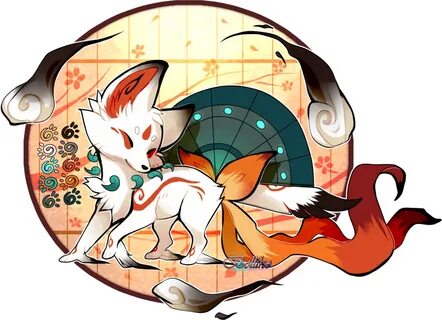 Amaterasu inspired Foxfan Cute fox drawing, Cute animal draw