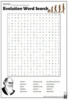 Evolution Word Search Word find, Learning websites for kids,