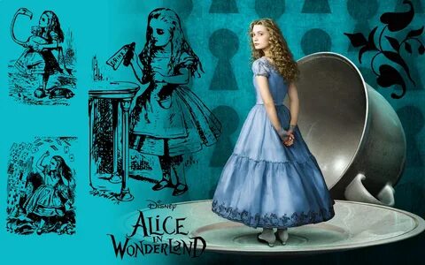 Alice Wallpaper - Original Line Drawings - Alice in Wonderla