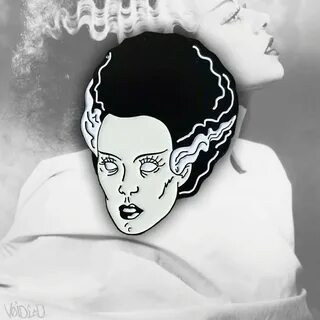 Bride of Frankenstein enamel pin.New