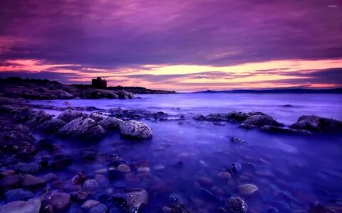 Purple Beach Sunset Wallpapers - Wallpaper Cave