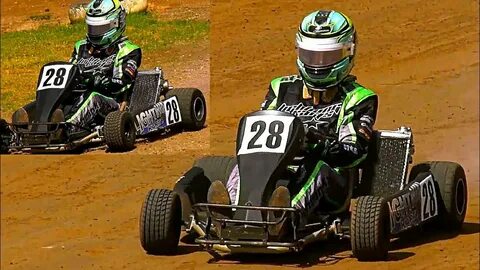 Outlaw Karts Heat 1 Laang Speedway 14-1-2018 - YouTube