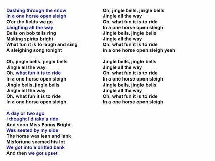 Dashing thru the snow lyrics