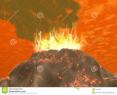 Eruption - 3D render stock illustration. Illustration of col