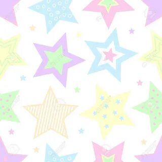 A Colorful Background Illustration Of Pastel Stars Stock Pho