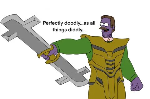 I was asked to do a Simpson's crossover with Thanos. I creat