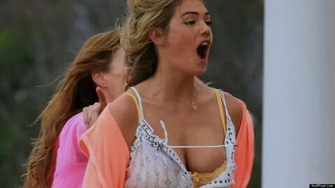 Kate Upton Almost Falls Out Of Top HPL - YouTube