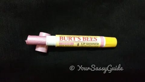 Burt's Bees Lip Shimmer Guava Review and Swatches