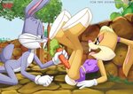 Xbooru - 2013 anthro bbmbbf bottomless breasts bugs bunny ca
