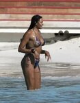 Liz Cambage - In bikini with pals at the Eden Rock Hotel in 