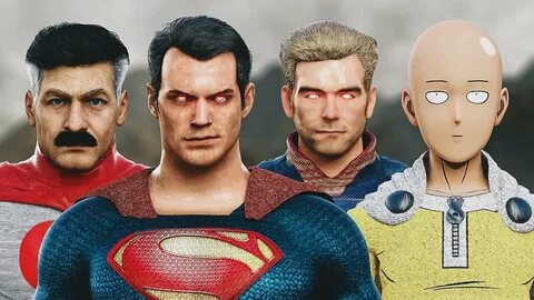 Superman, One Punch Man, Homelander, and Omni Man Fight in Fan-Mae CG Animated V