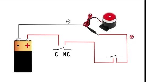 Simple Alarm System Wiring with KeySwitch Micro Switch and S