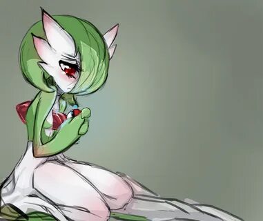 Safebooru - 1girl female gardevoir green hair hair over one 