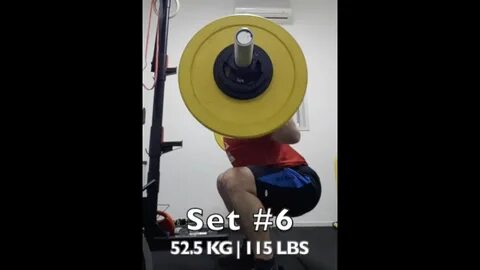 Low Bar Squat - 52.5 KG 115 LBS - 20 reps - YouTube