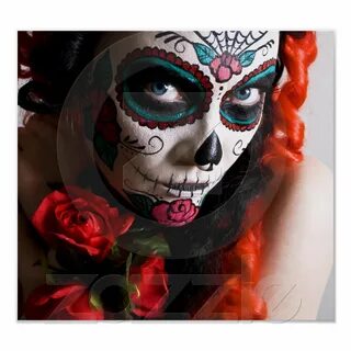 Muerte Poster Zazzle.com Dead makeup, Skull makeup, Sugar sk