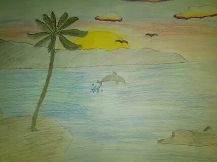 Ocean Sunset Drawing at GetDrawings Free download