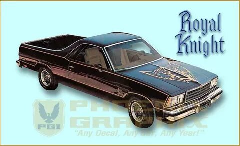 1981 1982 1983 Chevrolet El Camino Royal Knight Decals & Str