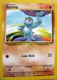 Machop. Basic Pokemon. Superpower Pokemon. Low Kick. Pokemon