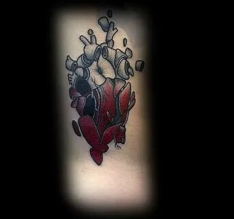 Top 41 Broken Heart Tattoo Designs For Men - Split Ink Ideas