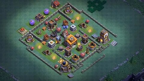Builder Hall 6 Anti All Troops Base Design with base Link AN