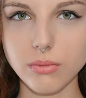 2mm Opal SEPTUM RING 20g // Silver Nose Hoop Septum Piercing