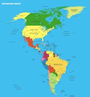 Mapa de América 2022 🥇 Mapas del Continente Americano en Imá