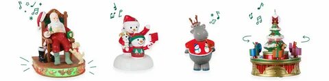 Set of 4 S N O W Snowmen Keepsake Christmas Ornament Hallmar