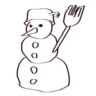 Blank Snowman Clipart Black And White - Фото база