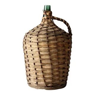 Antique Wicker Demijohn Antique wicker, Wicker, Vintage wick