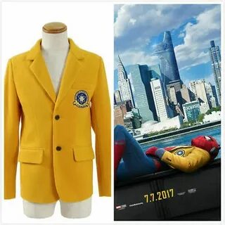 Spider-Man Homecoming Costume Peter Park Cosplay Yellow Jack