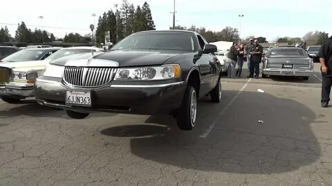 lowrider town car In action - YouTube