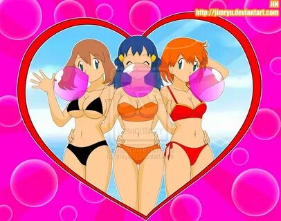 Safebooru - bikini bubblegum haruka (pokemon) hikari (pokemo