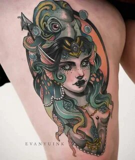 Ink It Up Trad Tattoos Blog Neo tattoo, Traditional mermaid 