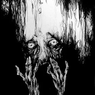 Pin by Go Away on чб Macabre art, Creepy drawings, Horror ar