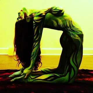 Yoga Body Art Beauty!! #yoga #bodyart #bodypaint yoga #c. Fl
